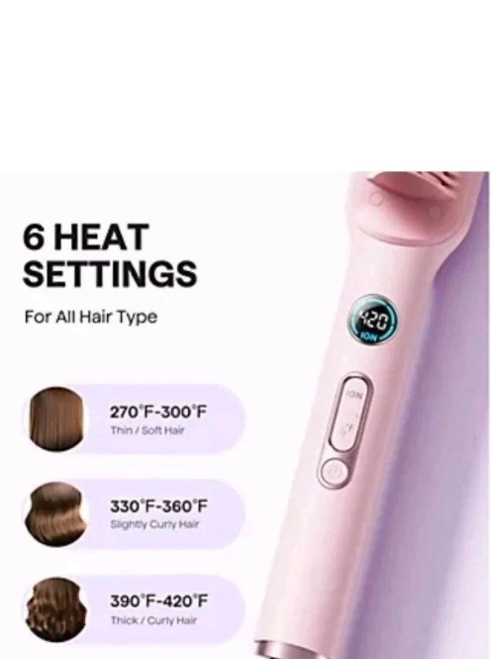 WAVYTALK  Pink Electric Hair Straightening Brush